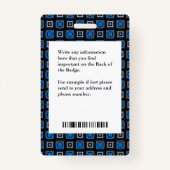 Werknemer Fotobalk Code Naam Aangepast Badge (Achterkant)