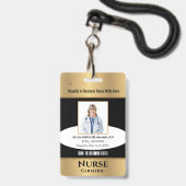 Werknemer Fotobalk Code Naam Aangepast Badge (Voorzijde met lanyard)