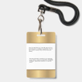 Werknemer Fotobalk Code Naam Aangepast Badge (Achterkant met lanyard)