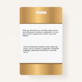 Werknemer Fotobalk Code Naam Aangepast Badge (Achterkant)