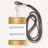 Werknemer Fotobalk Code Naam Aangepast Badge (Achterkant met draagriem)