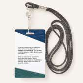 Werknemer Fotobalk Code Naam Aangepaste ID Badge (Achterkant met draagriem)