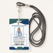 Werknemer Fotobalk Code Naam Aangepaste ID Badge (Voorkant met draagriem)