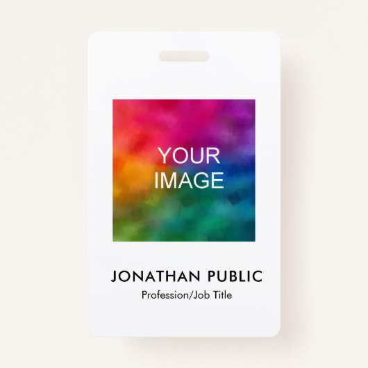 Werknemer fotobedrijf Logo Hier naam en titel Badge (Voorkant)