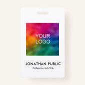 Werknemer fotobedrijf Logo Hier naam en titel Badge (Achterkant)