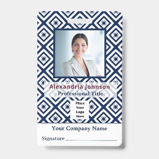 Werknemer Fotoidentificatie ID Aangepaste kaart Badge (Voorzijde)