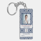 Werknemer Fotoidentificatie ID Aangepaste kaart Sleutelhanger (Voorkant Links)