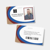 Werknemer Fotonaam Logo-ID Aangepast Badge (Voor- en achterkant)