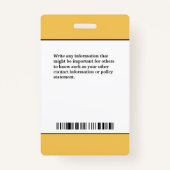 Werknemer Fotonaam Logo-ID kaart Aangepast Badge (Achterkant)