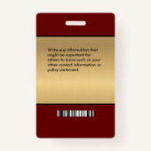 Werknemer Fotonaam Logo-ID kaart Aangepast Badge (Achterkant)