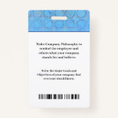 Werknemer Fotonaam Logo-ID-kaartcode Aangepaste co Badge (Achterkant)