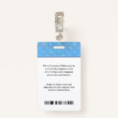 Werknemer Fotonaam Logo-ID-kaartcode Aangepaste co Badge (Achterkant met clip)