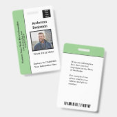 Werknemer Fotonaam Logo-ID-kaartcode Persoonlijk Badge (Voor- en achterkant)
