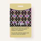 Werknemer Fotonaam Ziekenhuis Logo Custom Badge (Achterkant)