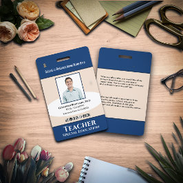 Werknemer Fotonaambalk Code Aangepast Badge