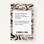 Werknemer Fotonaambalk Code Aangepaste badge (Achterkant)