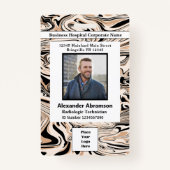 Werknemer Fotonaambalk Code Aangepaste badge (Voorkant)