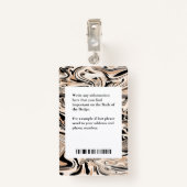 Werknemer Fotonaambalk Code Aangepaste badge (Achterkant met clip)