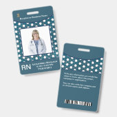 Werknemer Fotonaambalk Code Logo Aangepaste ID Badge (Voor- en achterkant)