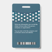 Werknemer Fotonaambalk Code Logo Aangepaste ID Badge (Achterkant)