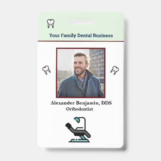Werknemer Fotosterstreepjescode-ID Badge (Voorzijde)