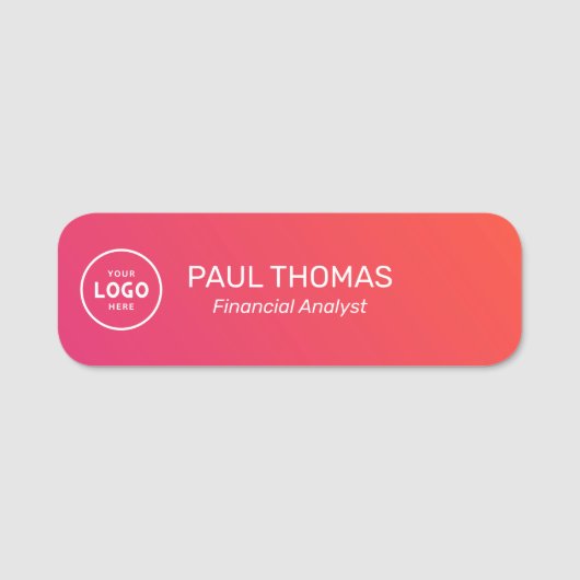 Werknemer Functie Titel Modern Professioneel Magne Naamplaatje (Voorkant)