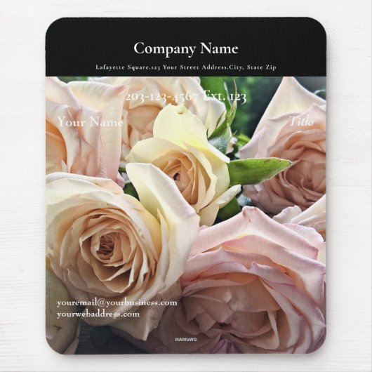 Werknemer Gift Mousepad Rozen - HAMbyWG Muismat (Voorkant)
