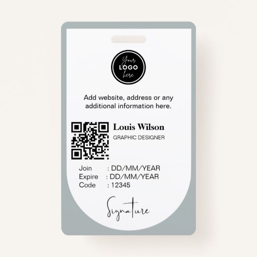  werknemer-ID Badge (Achterkant)