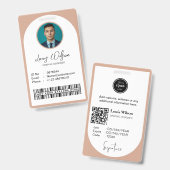  werknemer-ID Badge (Voor- en achterkant)