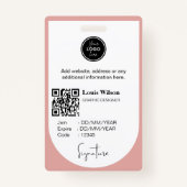 werknemer-ID Badge (Achterkant)