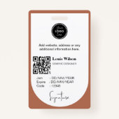  werknemer-ID Badge (Achterkant)