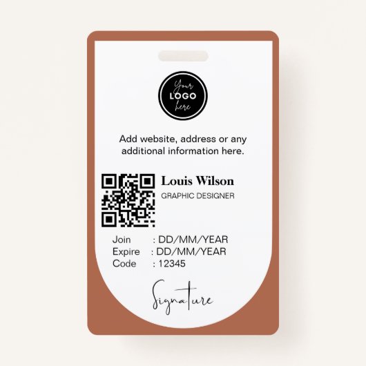  werknemer-ID Badge (Achterkant)