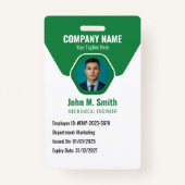  werknemer ID-badge groen Badge (Voorkant)