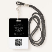 Werknemer ID Bedrijf ID Foto ID Gouden Cirkel Zwar Badge (Achterkant met draagriem)