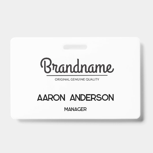 Werknemer-ID bedrijf Logo Badge (Front)