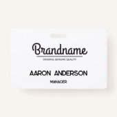 Werknemer-ID bedrijf Logo Badge (Voorkant)