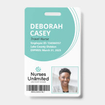 Werknemer ID Beveiligingsbadge met foto en streepj