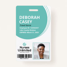 Werknemer ID Beveiligingsbadge met foto en streepj