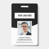 Werknemer ID Foto Logo QR Code Badge (Front)