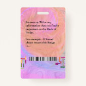 Werknemer ID Kaart Haar Stylist Foto Aangepast Badge (Achterkant)