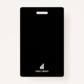 Werknemer ID Kaart Modern Black Personeel Badge (Achterkant)