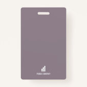 Werknemer ID Kaart Modern Gray Personeelsbadge Badge (Achterkant)