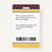 Werknemer ID Naam Aangepaste foto Logo Streepjesco Badge (Achterkant)