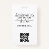 Werknemer ID Naam Bedrijf Logo Red Gold Business Badge (Achterkant)