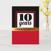 Werknemer jubileum mijlpaal levensduur kaart (Gele Bloem)