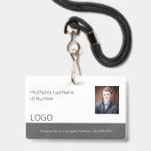 Werknemer Krijtbord Look ID Badge met Barcode (Voorkant met koord)