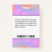 Werknemer Logo Bar Code Fotonaam Aangepast Badge (Achterkant)