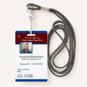 Werknemer Logo Business Bar Code Card Aangepast Badge (Voorkant met draagriem)