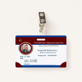 Werknemer Logo Business Bar Code Card Aangepast Badge (Voorkant met clip)