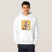 Werknemer met een moersleutel hoodie (Voorkant volledig)